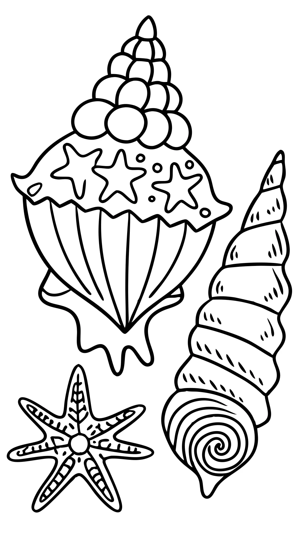 coloriages de coquille de mer